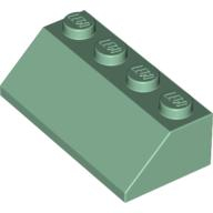 Lego kostka (kostička) 2x4 sklon (šikmá) 45°, pískově zelená (4633072)